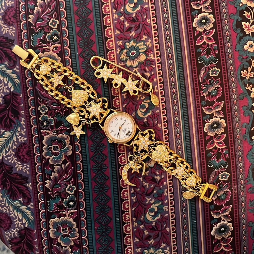 Kirk’s folly Charm Bracelet Watch & pin